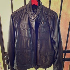 Leather black genuine leather new hardly worn